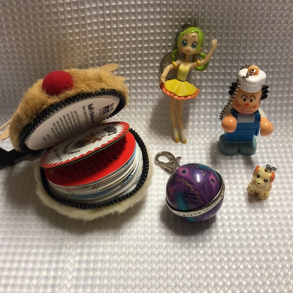 5 Girls’ Keychains Bag Clips Joke Book Anime Ballerina, Baker Lip Balm Puppy - Picture 10 of 10